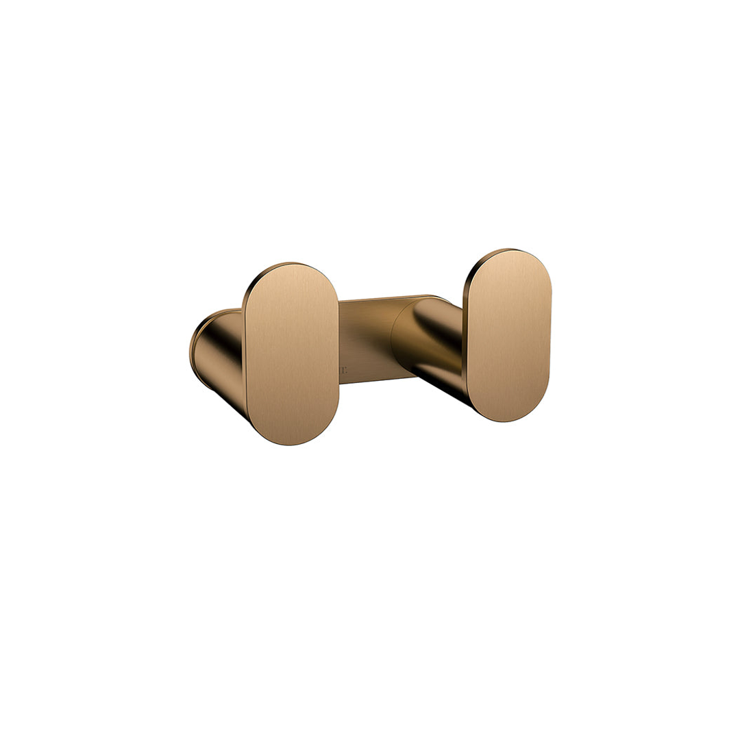 Meir Curvae Double Robe Hook Lustre Bronze