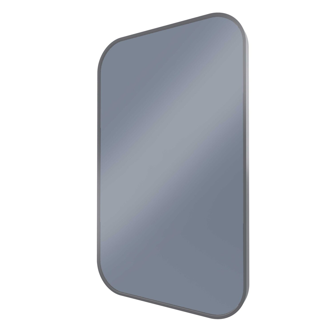 Remer Modern Soft Rectangle 600X1000 Georgian Metal Framed Mirror With Mirage Magnifier