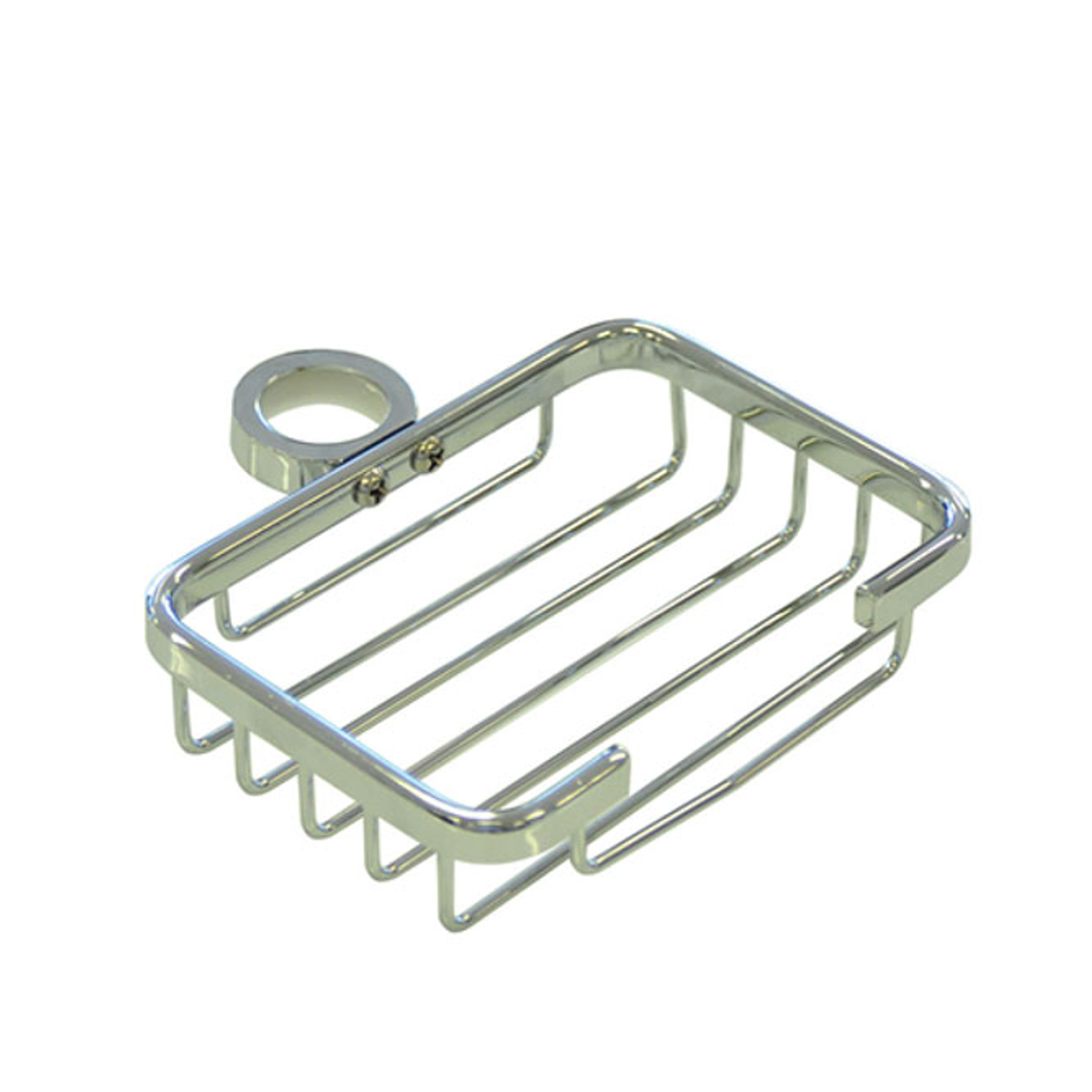 ISABELLA BRASS SOAP BASKET FOR 25MM RAIL: CHROME(FIENZA P#:MST038)