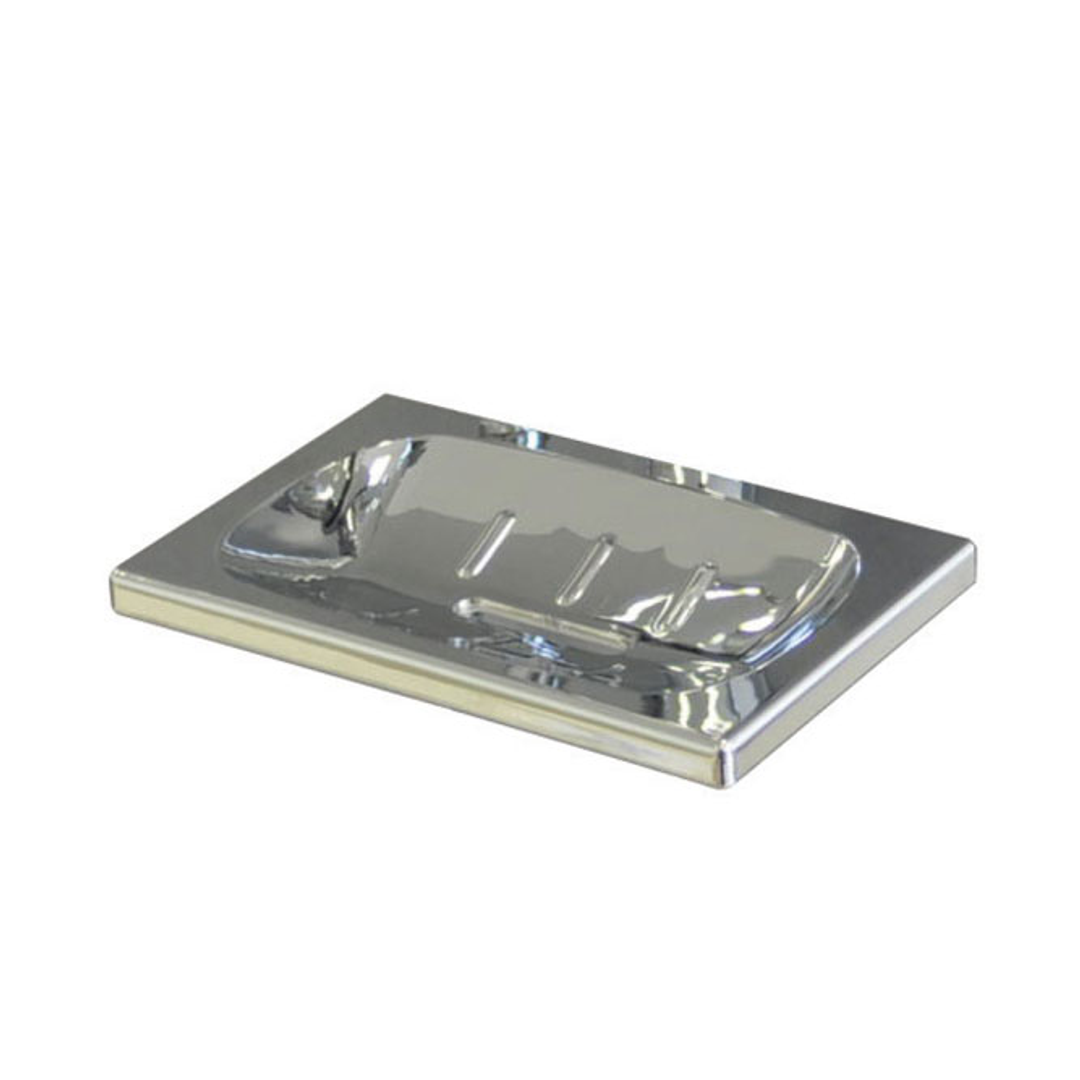 STELLA PLASTIC SOAP DISH FOR RAIL SIZE 25MM: CHROME(FIENZA P#:MST123)