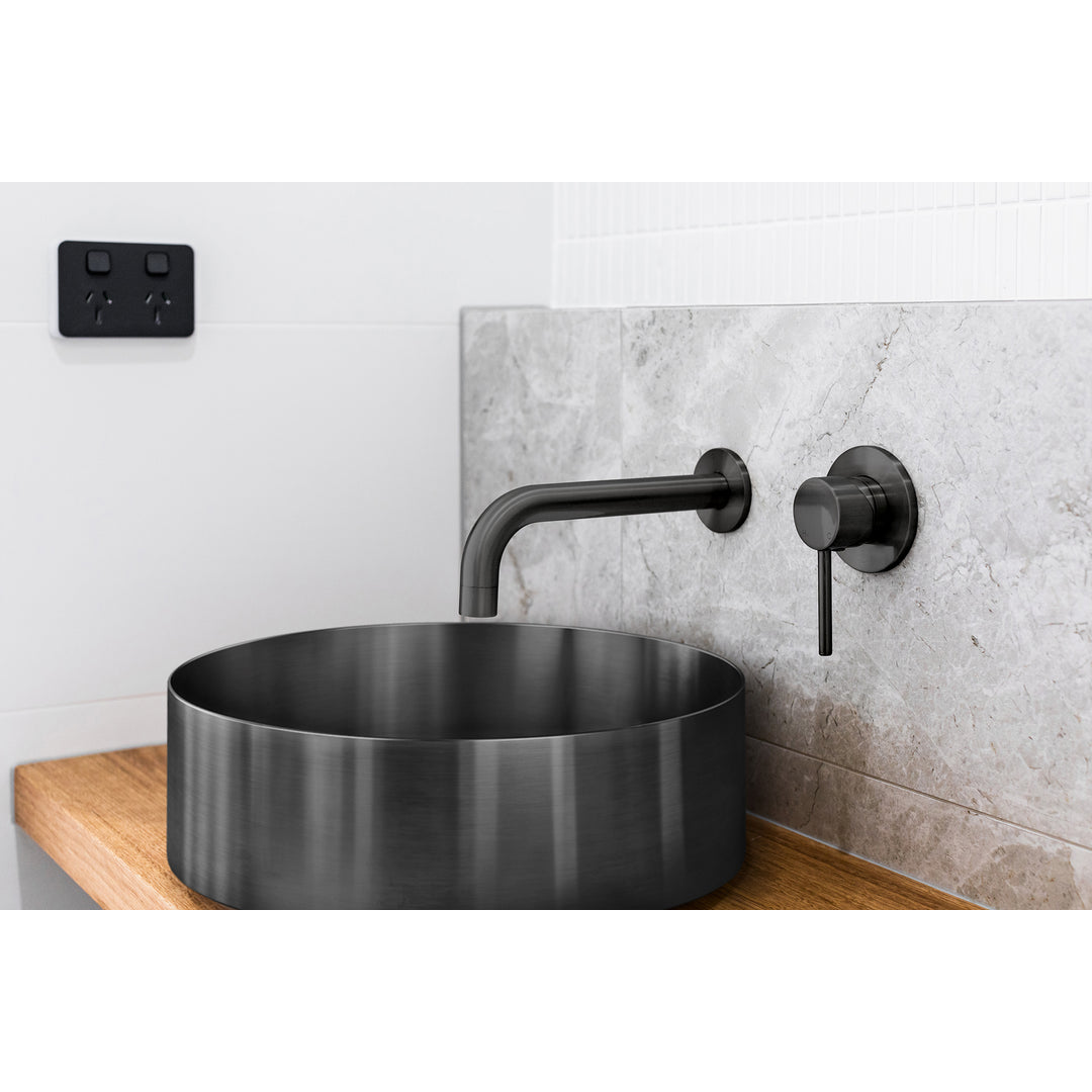 Meir Steel Round Bathroom Basin 380 X 110 Shadow