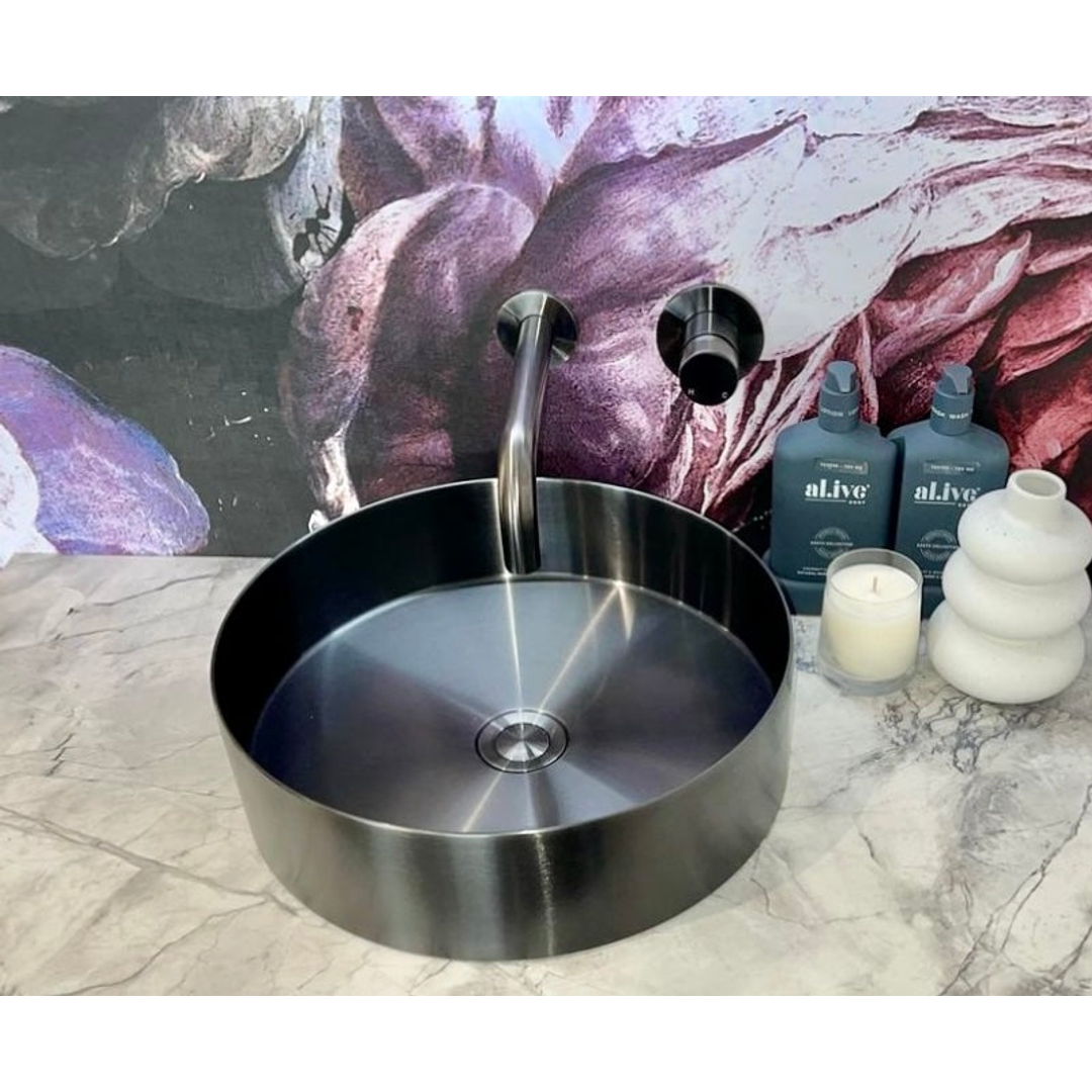 Meir Round Wall Mixer Paddle Handle Finish Kit Shadow