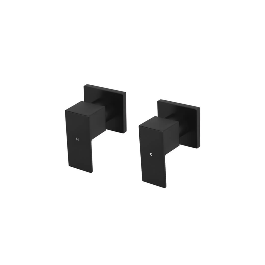 Meir Square Quarter Turn Wall Top Assemblies Matte Black
