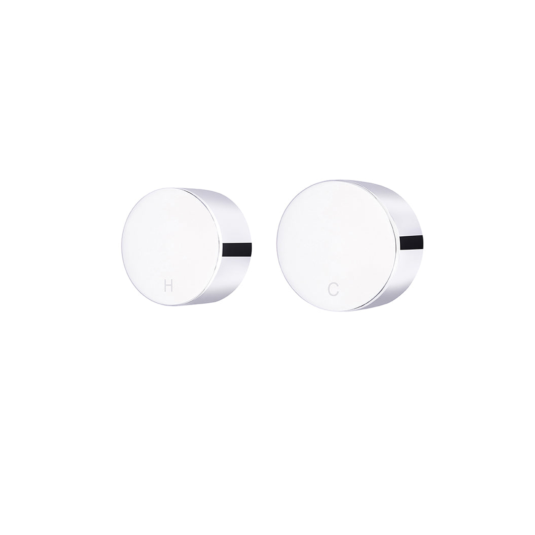 Meir Circular Wall Taps Polished Chrome