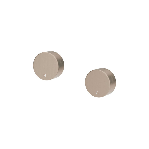 Meir Circular Wall Taps Champagne