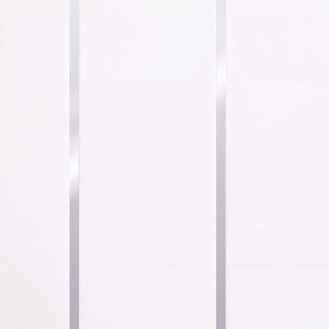 Mr Wet Wall White Gloss Single Chrome Inlay Ceiling Panel 2700X250X5Mm Wwaus030