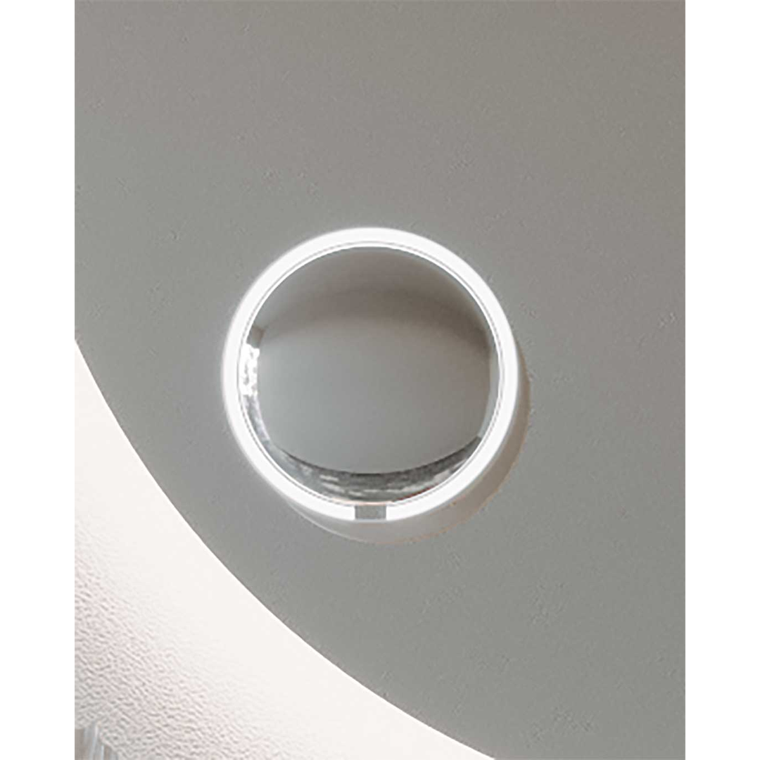 Remer Sphere 600 Round Led Mirror Demister Nordic Gold Frame With Mirage Magnifier