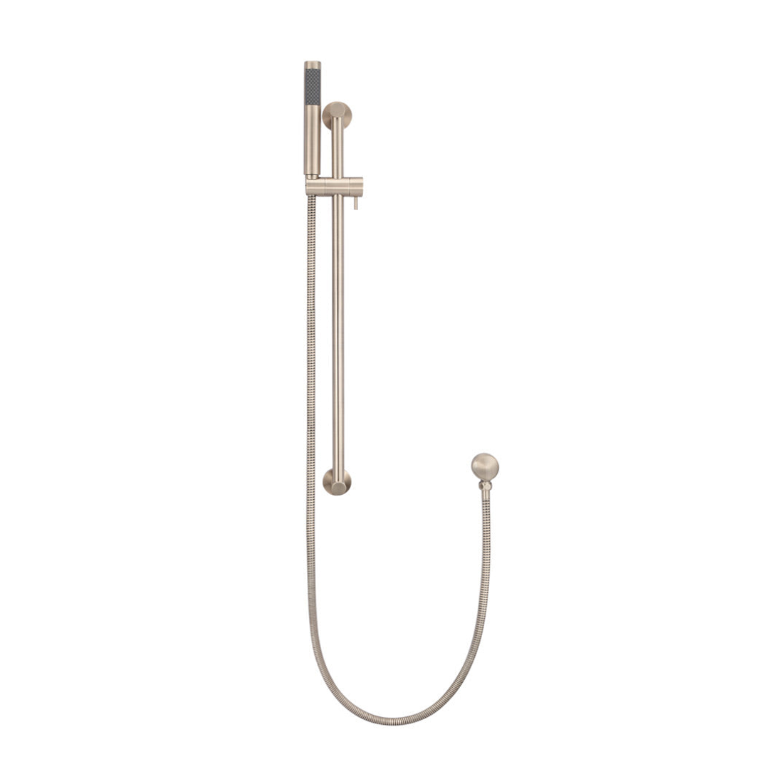 Meir Round Hand Shower On Rail Column Champagne