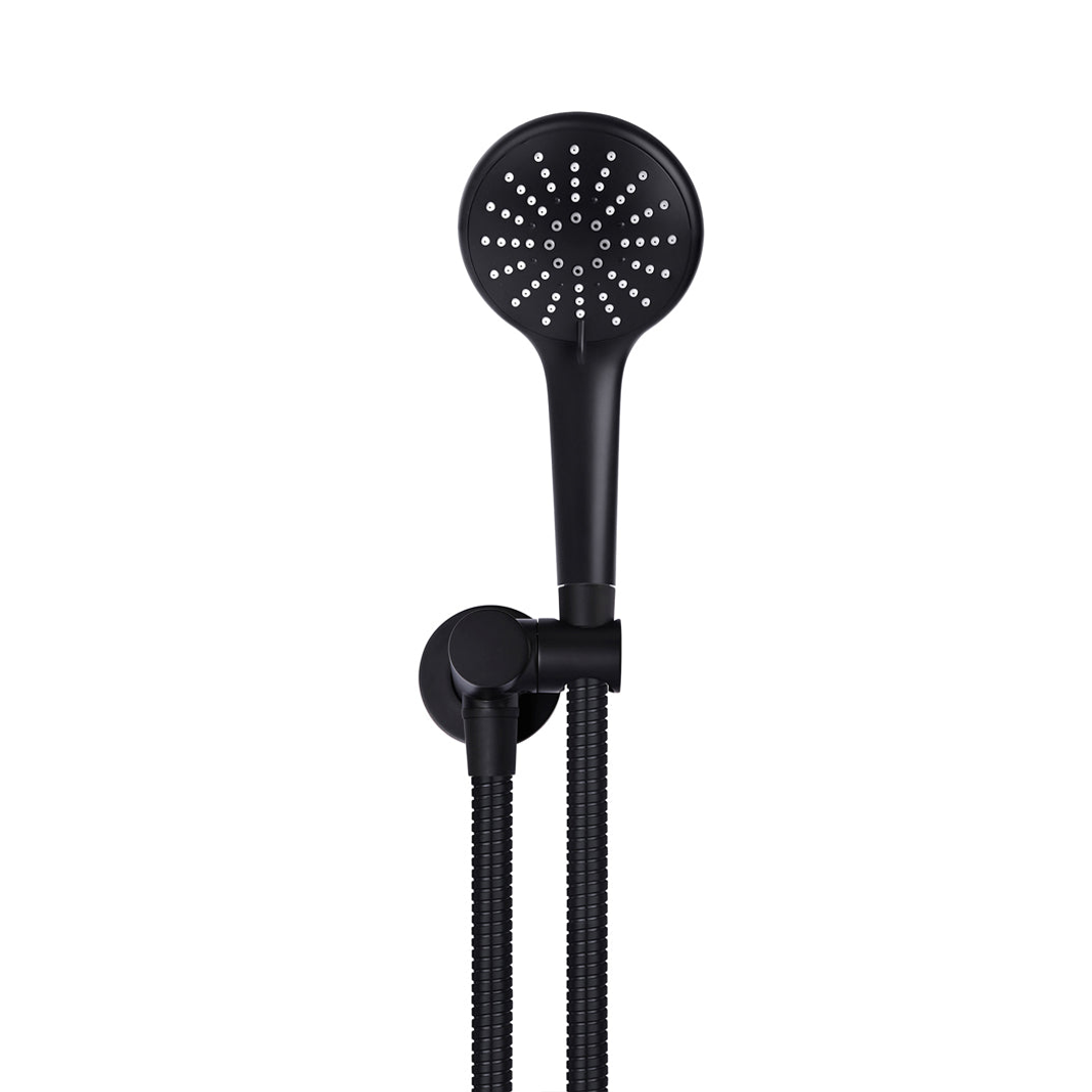 Meir Round Hand Shower On Swivel Bracket Matte Black