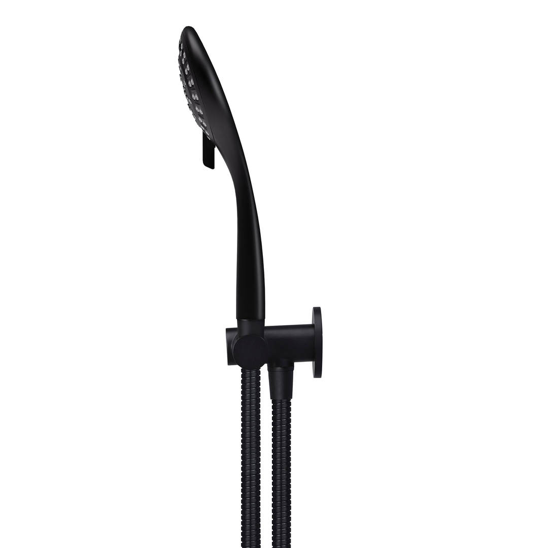 Meir Round Hand Shower On Swivel Bracket Matte Black