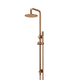 Meir Round Combination Shower Rail 200Mm Rose Single Function Hand Shower Lustre Bronze
