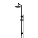 Meir Round Combination Shower Rail 200mm Rose & Hand Shower - Matte Black