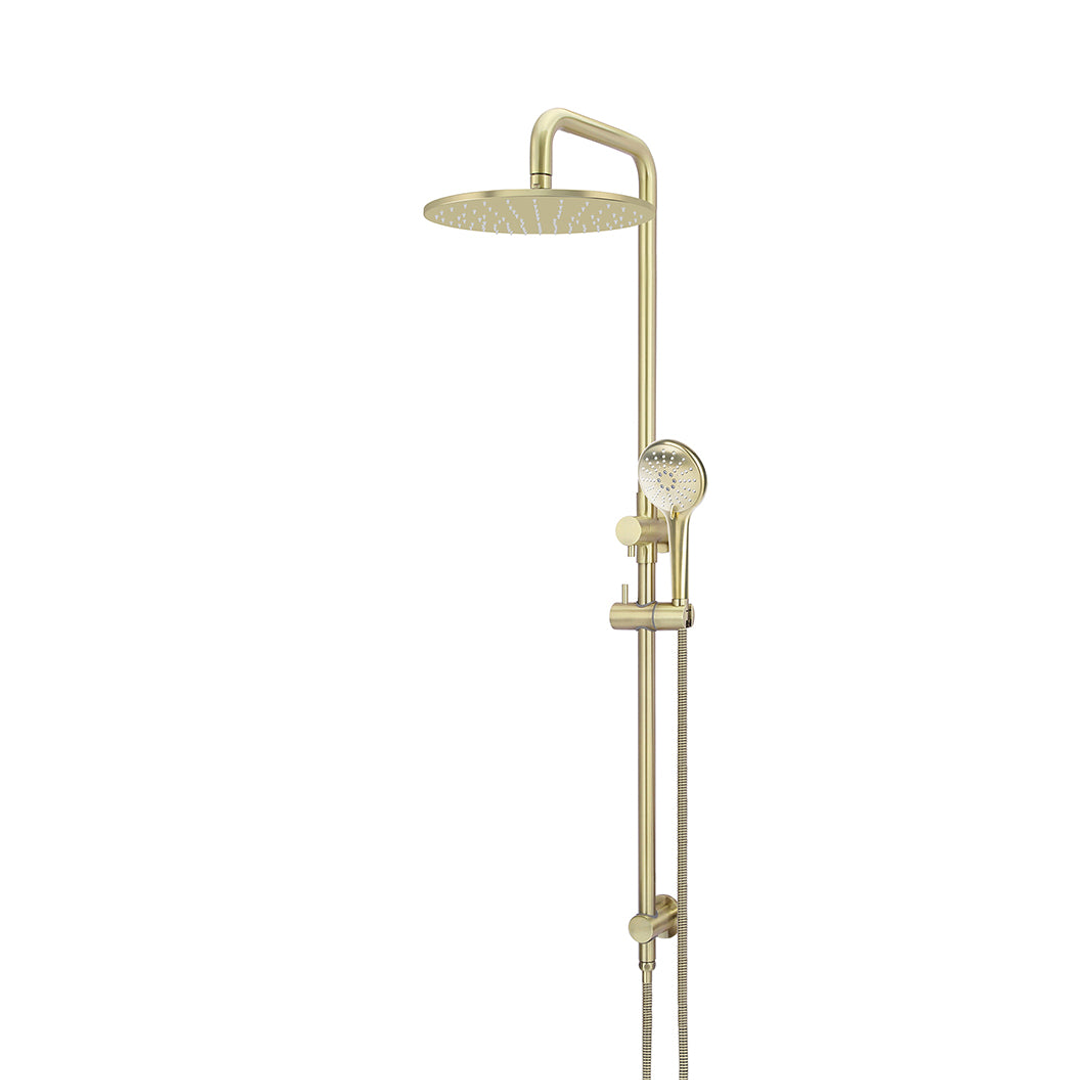 Meir Round Combination Shower Rail 300mm Rose Three Function Hand Shower Tiger Bronze
