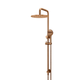 Meir Round Lustre Bronze 300Mm Combination Shower Rail Rose Three Function Hand Shower