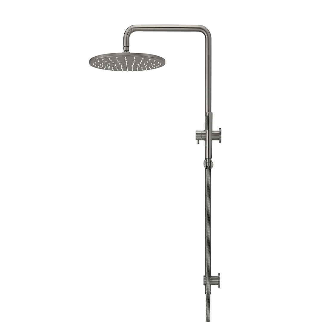 Meir Round Combination Shower Rail 300mm Rose Single Function Hand Shower Shadow