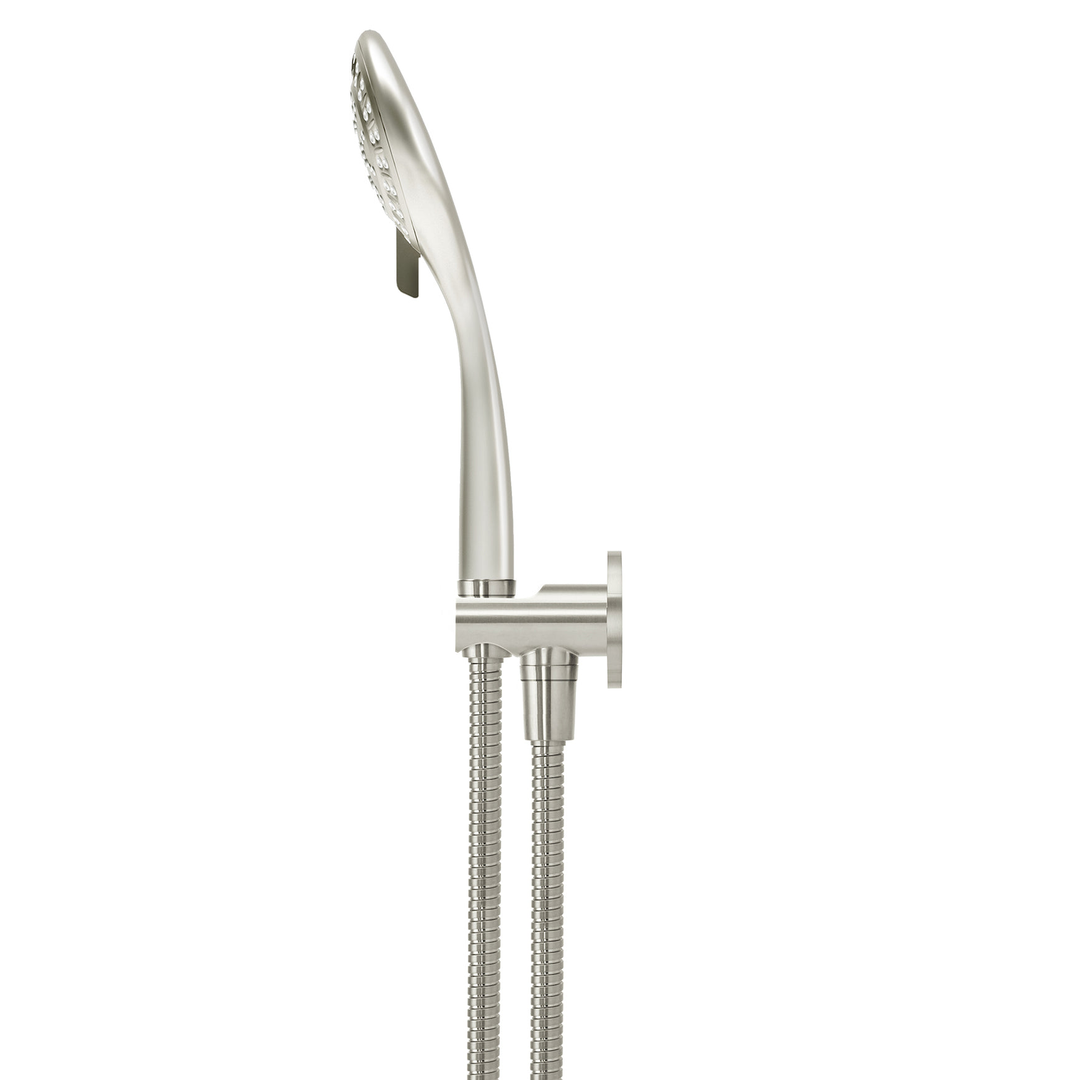 Meir Round Three Function Hand Shower On Fixed Bracket Brushed Nickel