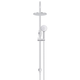 Meir 200Mm Round Overhead Shower Rail Three Function Hand Shower Polished Chrome