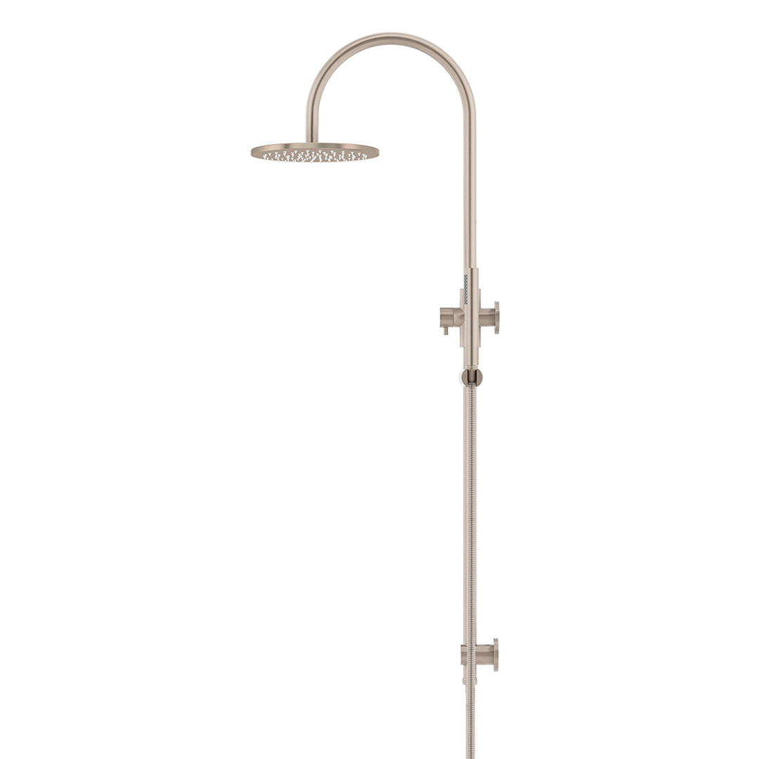 Meir 200Mm Round Overhead Shower Set Single Function Hand Shower Champagne