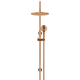 Meir 300Mm Round Overhead Shower Rail Three Function Hand Shower Lustre Bronze