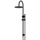Meir 300Mm Round Overhead Shower Rail Three Function Hand Shower Matte Black Mz0906