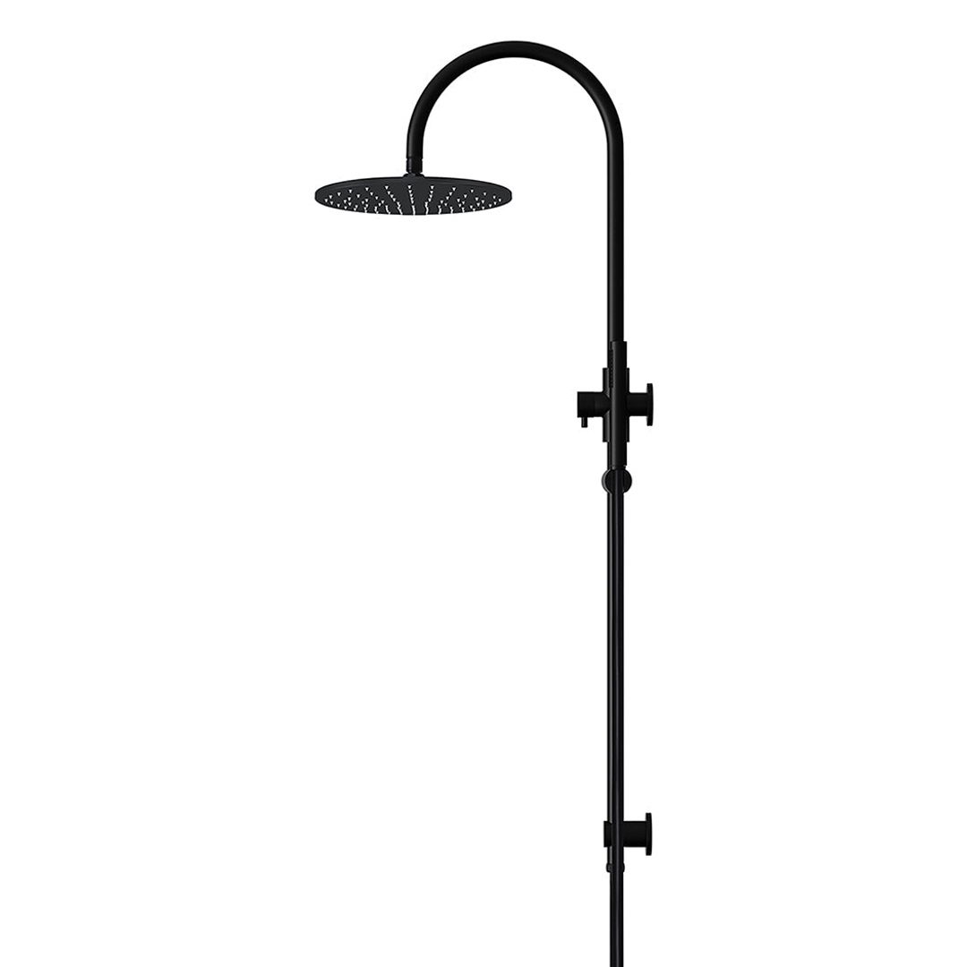 Meir 300Mm Round Overhead Shower Set Single Function Hand Shower Matte Black Mz0906-R