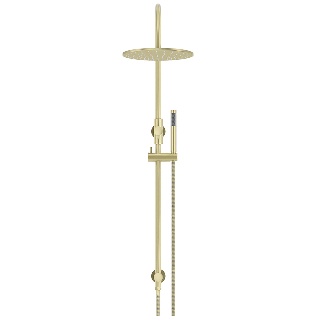 Meir 300Mm Round Overhead Shower Set Single Function Hand Shower Tiger Bronze