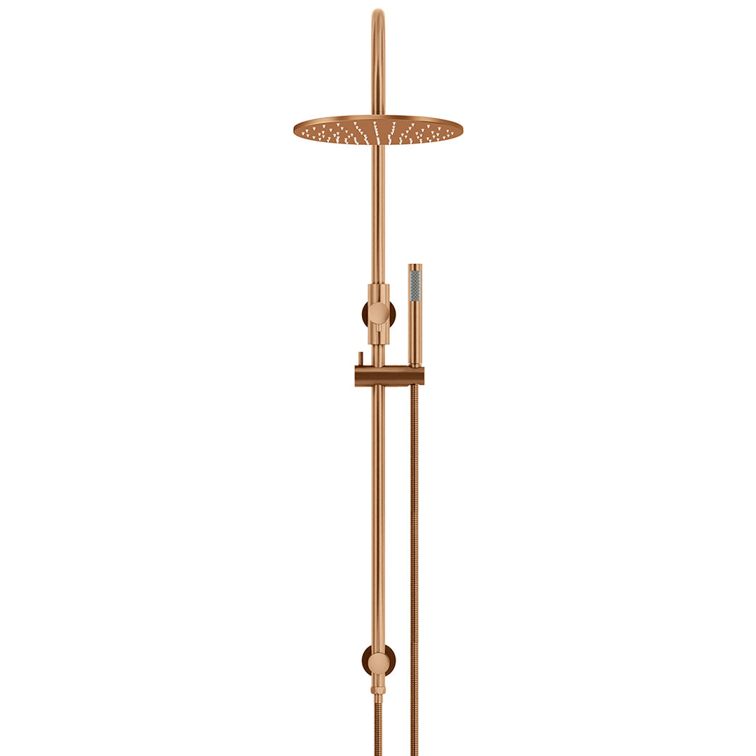 Meir 300Mm Round Overhead Shower Set Single Function Hand Shower Lustre Bronze