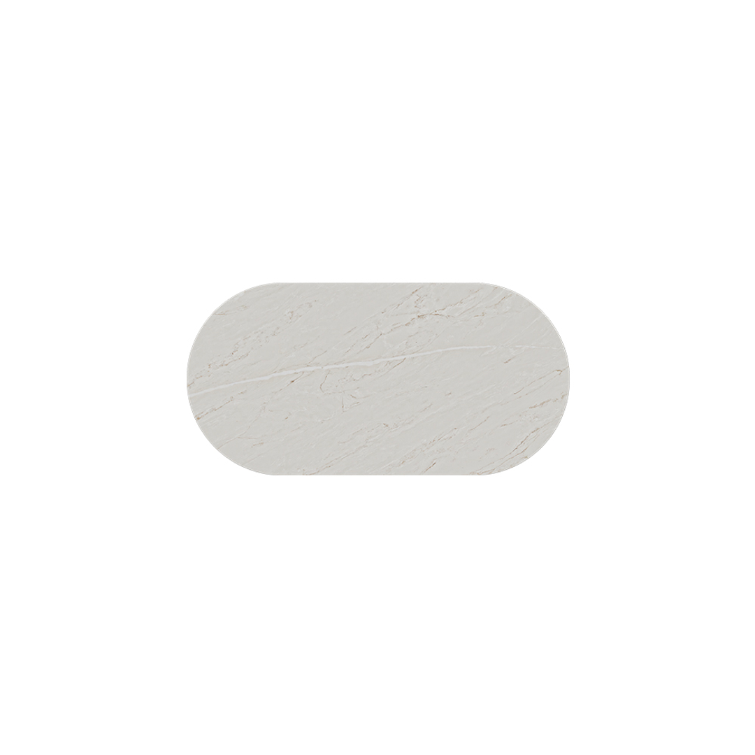 Fienza Marmo Latte Pill Shaped 900Mm Top Nth Silica Free Stone R232.5