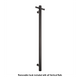 Thermorail Straight/Round Non Heated Vertical Bar 900X142X100Mm With Optional Hook Matt Black