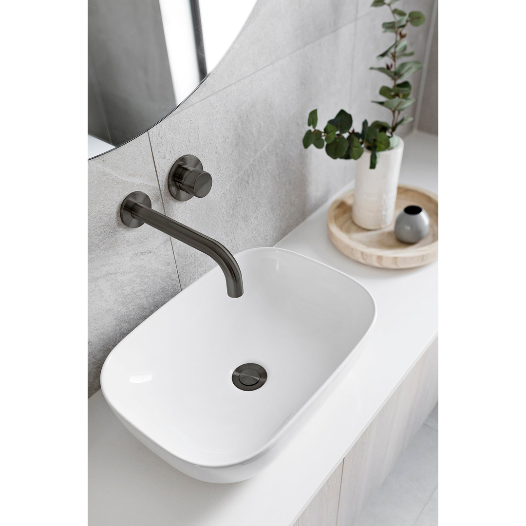 Meir Round Wall Mixer Paddle Handle Finish Kit Shadow