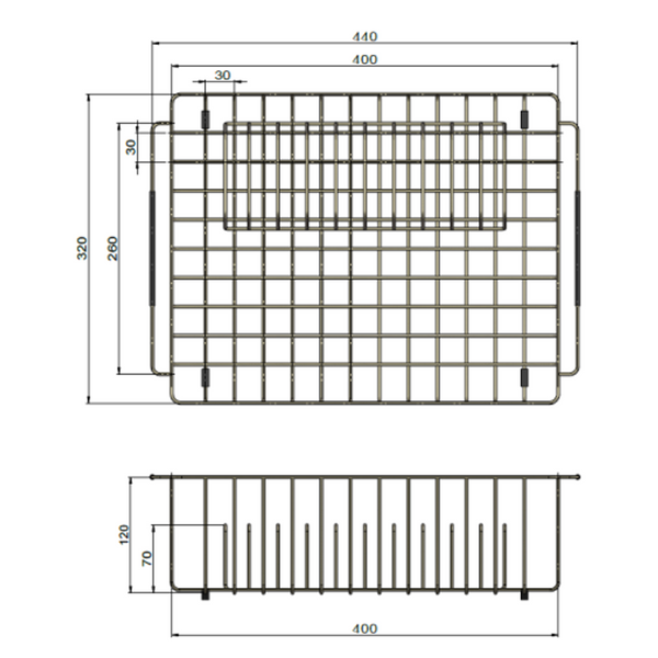 Meir Dish Rack Brushed Nickel