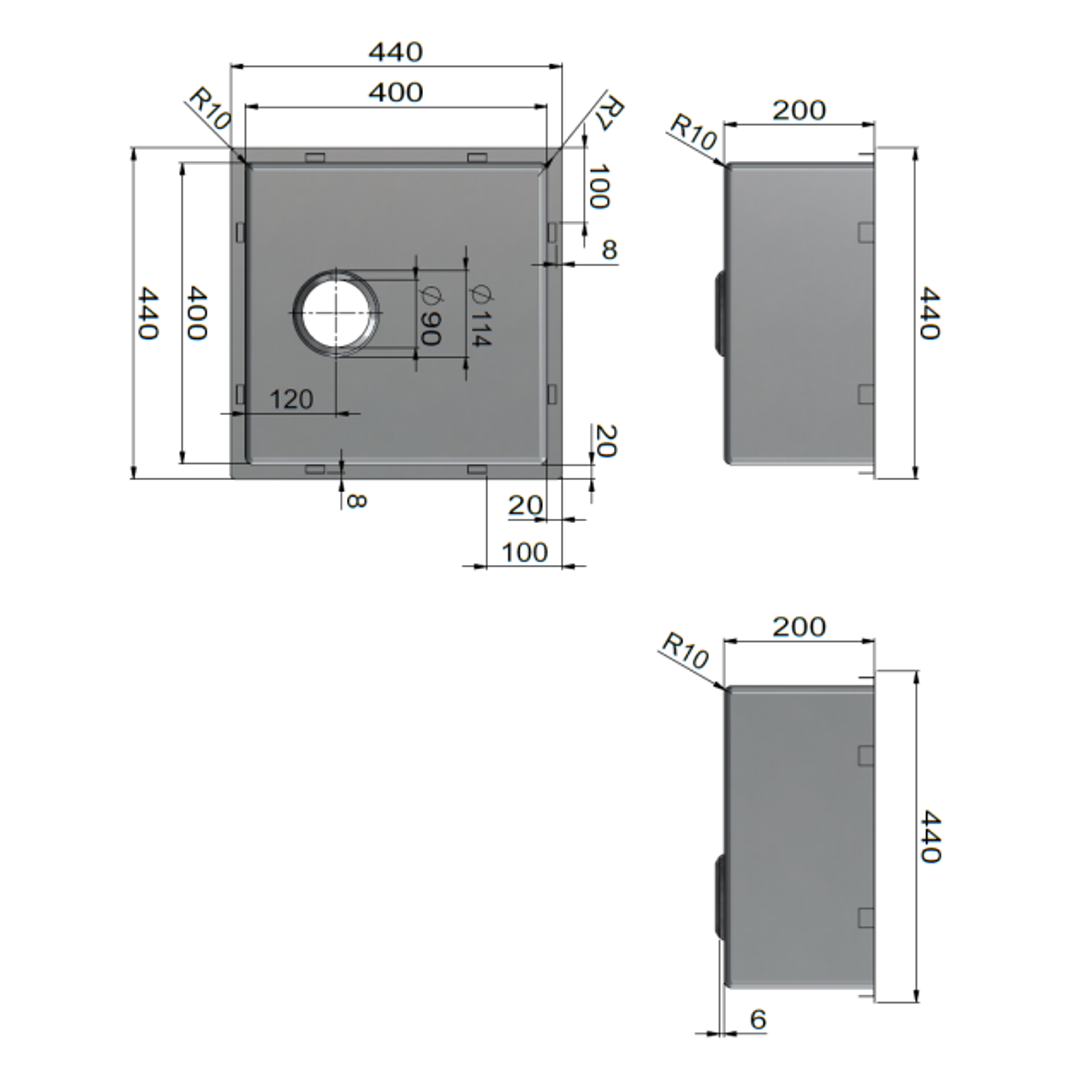 Meir Outdoor Sink Stainless Steel