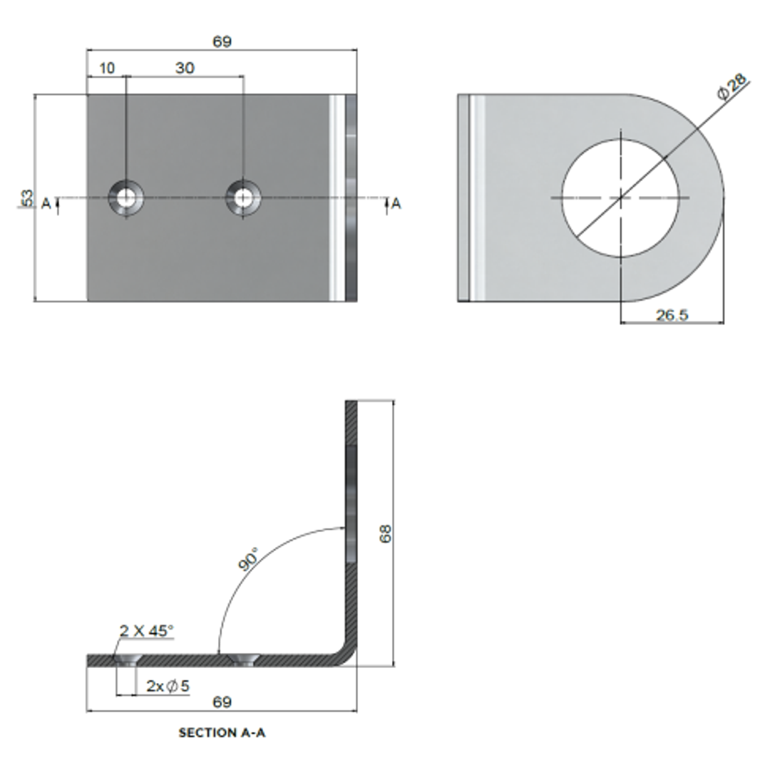 Meir Outdoor Soap Dispenser Bracket Stainless Steel