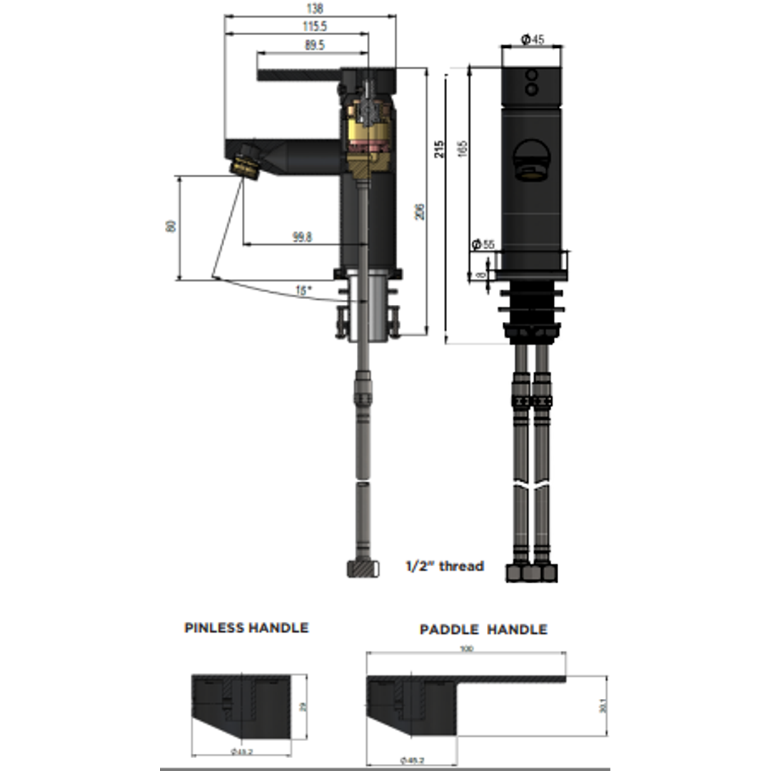 Meir Round Paddle Basin Mixer Brushed Nickel