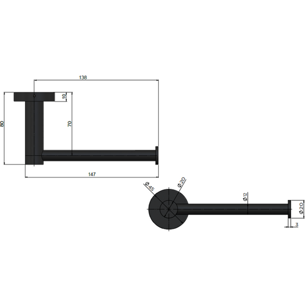 Meir Round Toilet Roll Holder Shadow