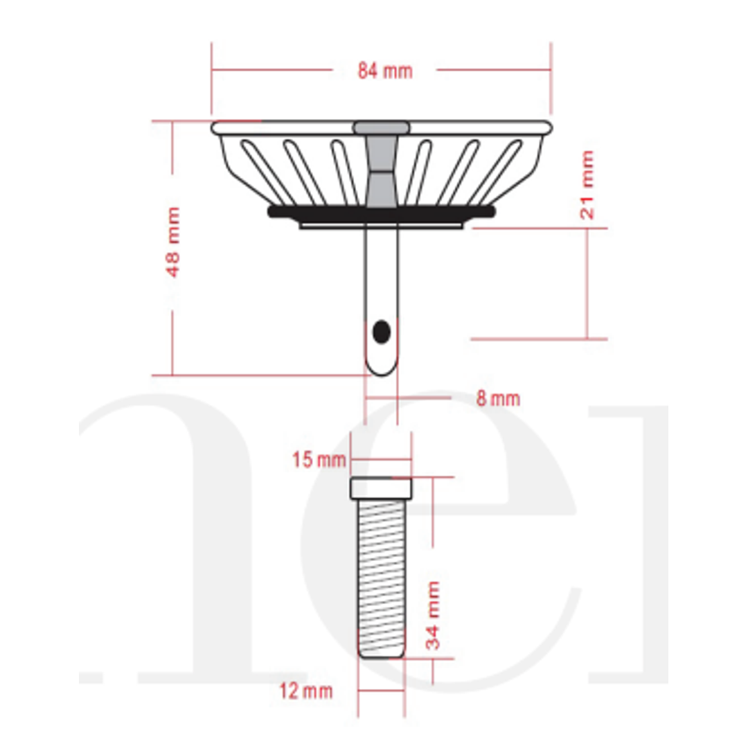 Meir Sink Strainer And Waste Plug Basket With Stopper Brushed Nickel
