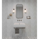 Remer Modern Soft Rectangle Mirror 450X900 With Georgian Metal Frame