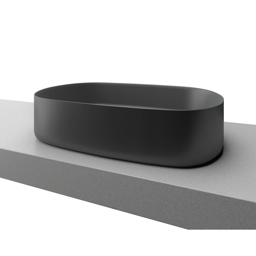 Timberline Myrtle Ceramic Counter Basin Matte Black