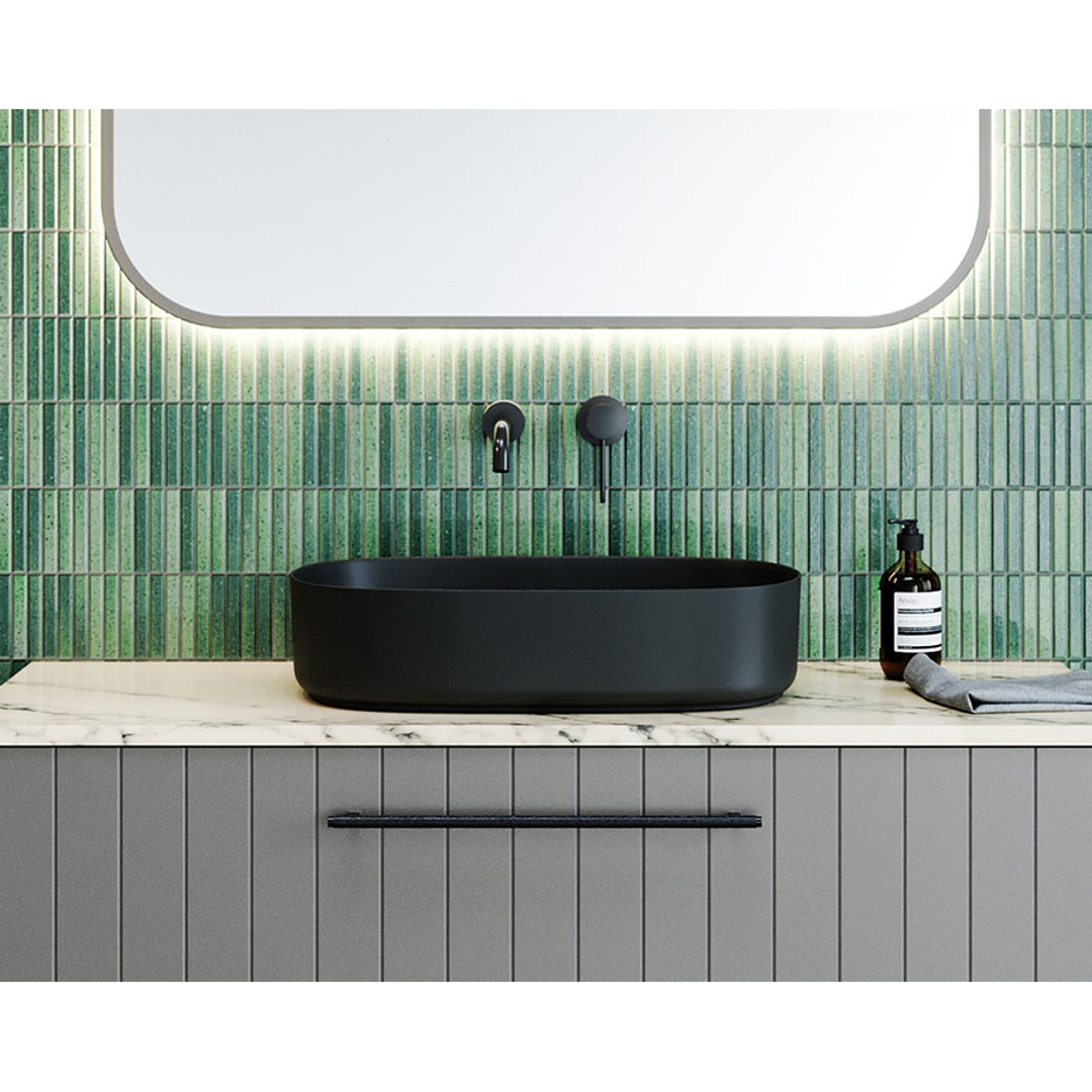 Timberline Myrtle Ceramic Counter Basin Matte Black