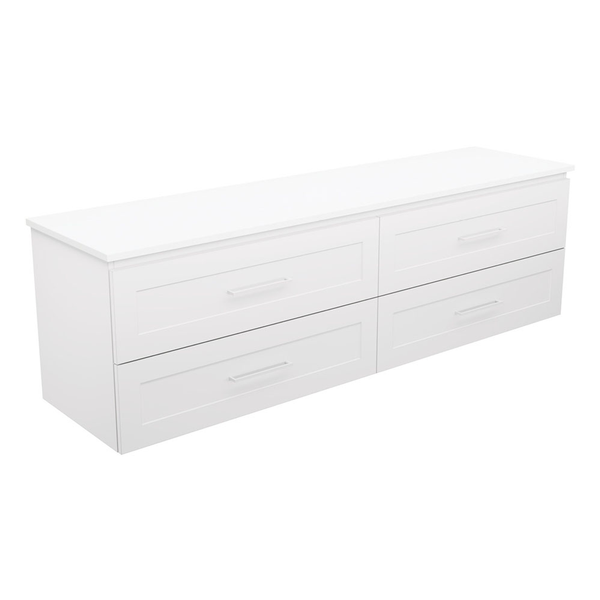 Fienza Newport 1800 Dbl Wall Hung Vanity 2D/4Dr Australian Hardwood Basin Not Inc