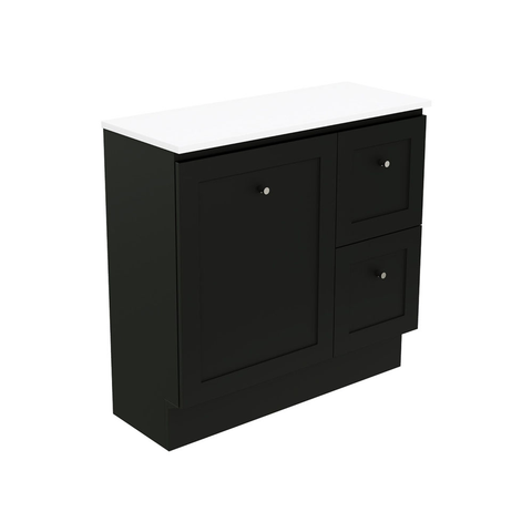 Fienza Newport 900 Ensuite All Drawer Floor Standing Vanity Ripple Top