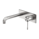 Nero Opal Wall Basin/Bath Mixer Brushed Nickel