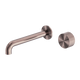 Nero Opal Progressive Wall Basin Mixer 185mm Spout Brushed Bronze