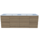 Timberline Nevada Vanity 1500mm Double Bowl Haven Top Wall Hung