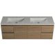 Timberline Nevada Vanity 1500mm Double Bowl Regal Acrylic Top  Wall Hung