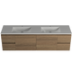 Timberline Nevada Vanity 1800mm Double Bowl Regal Acrylic Top  Wall Hung