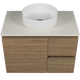 Timberline Nevada Vanty 750mm 20mm Silk Surf Top & Ceramic Above Counter Basn  Wall Hng