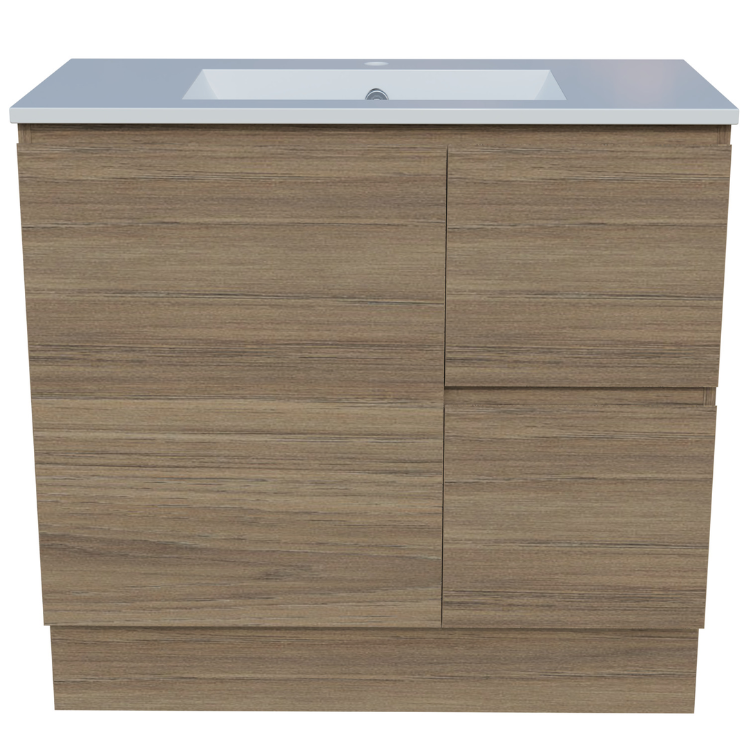 Timberline Nevada Vanity 900mm Right Bowl Alpha Top Floor Standing