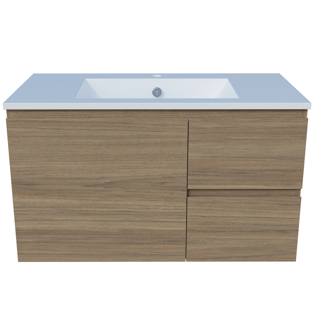 Timberline Nevada Vanity 900mm Right Bowl Alpha Top Wall Hung