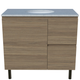 Timberline Nevada Vanity 900mm Left Wg Basin Silksurface Uc Top On Legs